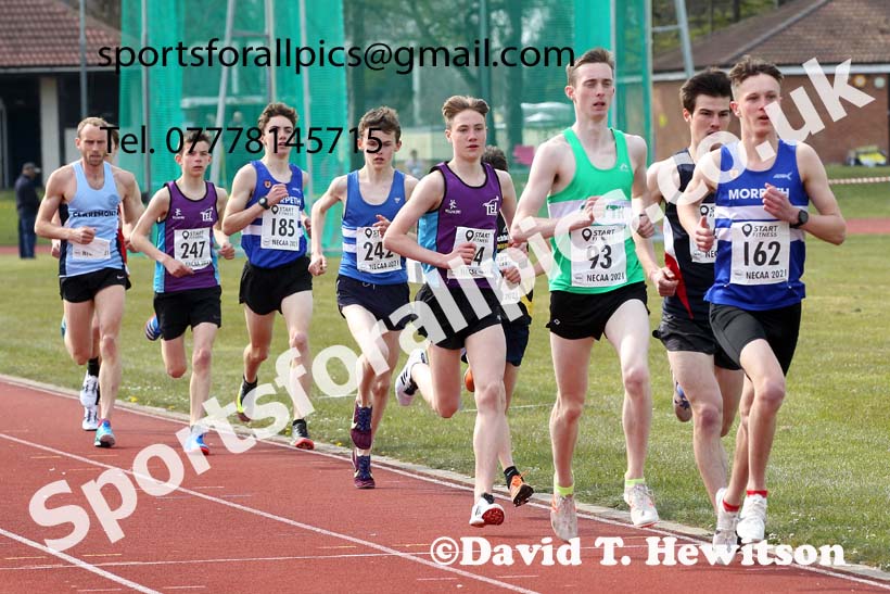 3000 metres, 2021 NECAA Open Graded Meeting, Morpeth. Photo: David T. Hewitson/Sports for All Pics
